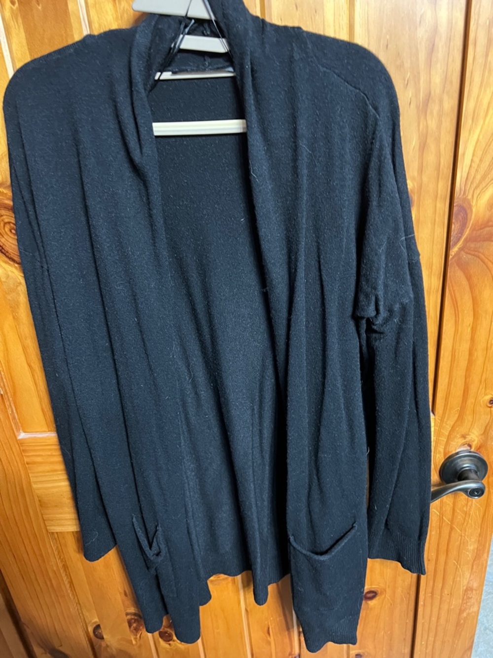 Women’s Black Open-Front Cardigan Sweater